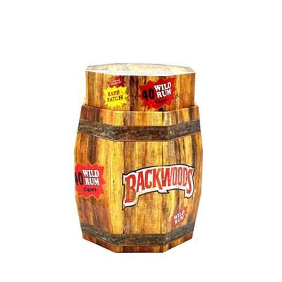 Backwoods Wild Rum 40Ct Barrel, single backwoods,backwoods sales, backwoods case of 600, backwoods small batch 002, small batch backwoods Canada